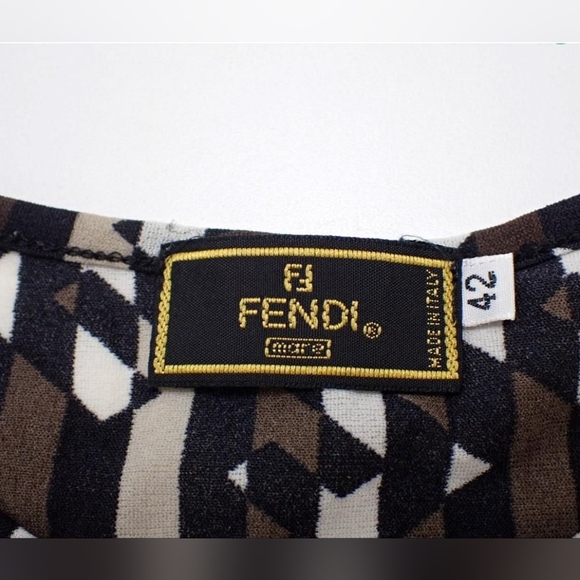 Authentic Fendi Shirt and skirt set  Logo Monogram Women Size 42 - Picture 5 of 8